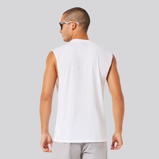 Polera Oakley Bark Sun Tank White/Red