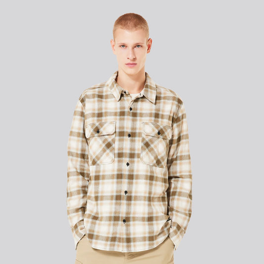 Camisa Oakley 90s Plaid LS Mist/Pebble/Army G Check