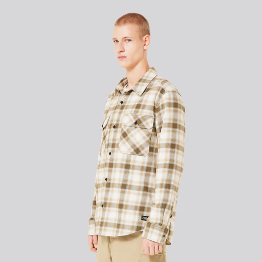 Camisa Oakley 90s Plaid LS Mist/Pebble/Army G Check