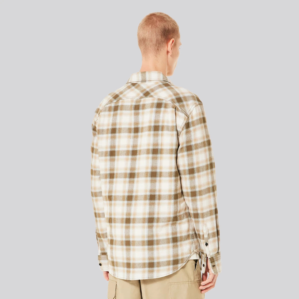 Camisa Oakley 90s Plaid LS Mist/Pebble/Army G Check
