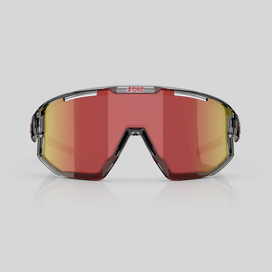 Lentes de Sol Bliz Fusion Transparent Dark Grey / Red