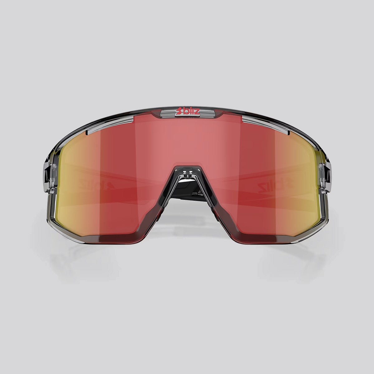 Lentes de Sol Bliz Fusion Transparent Dark Grey / Red