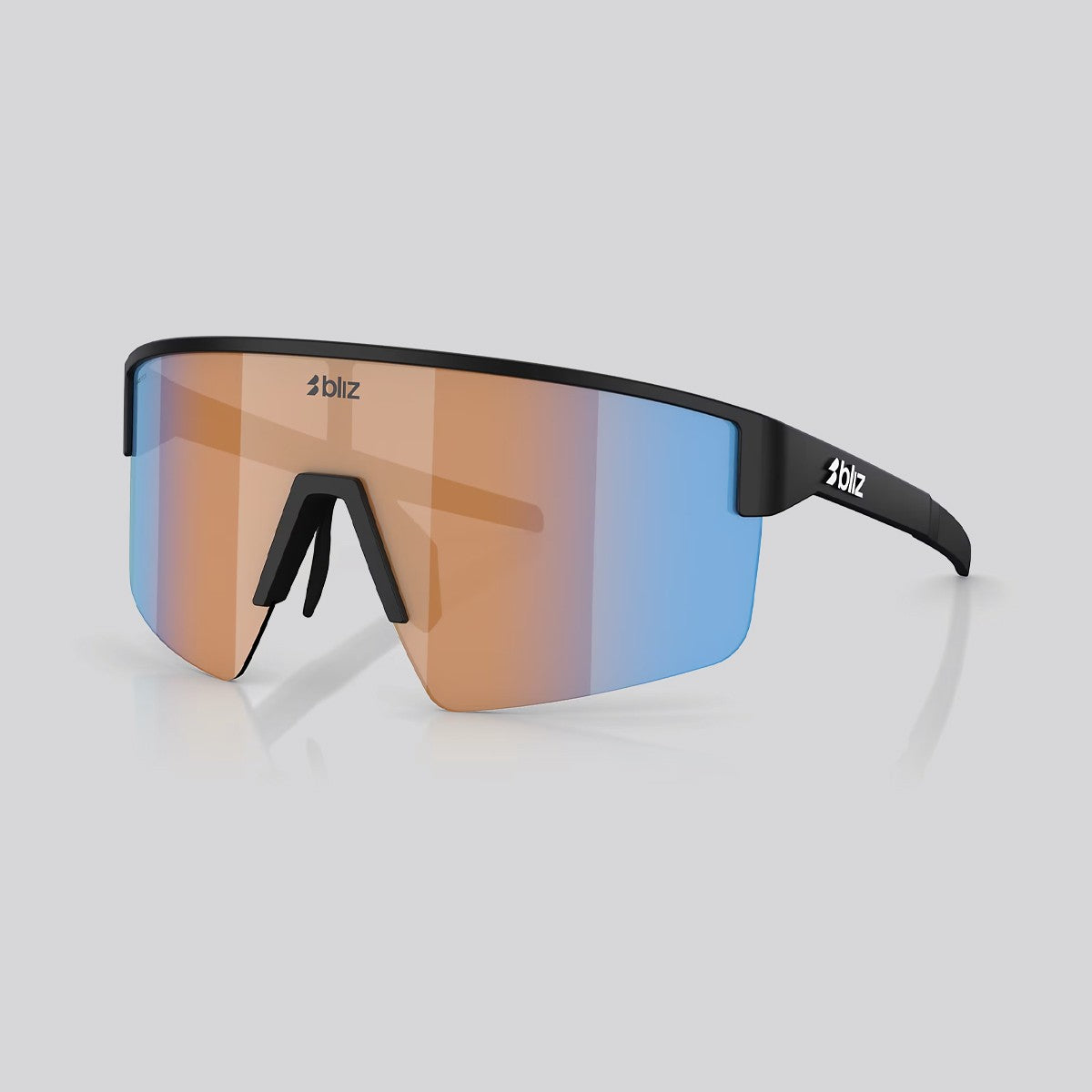 Lentes de Sol Bliz P004 Matte Black / Coral Orange Mirror Blue