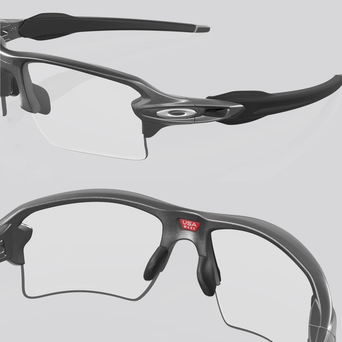 Lentes de Sol Oakly Flak 2.0 XL Steel Frame/Clear to Black Iridium Photochromic