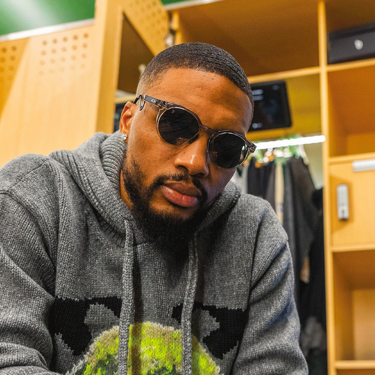 Lentes de Sol Oakley HSTN x Damian Lillard Sepia Frame/Grey Ink/Prizm Black