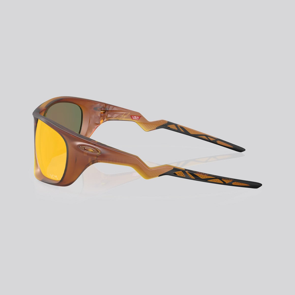 Lentes de sol Oakley Lateralis KM Signature Edición Kylian Mbappé Prizm Ruby/Matte Dark Amber