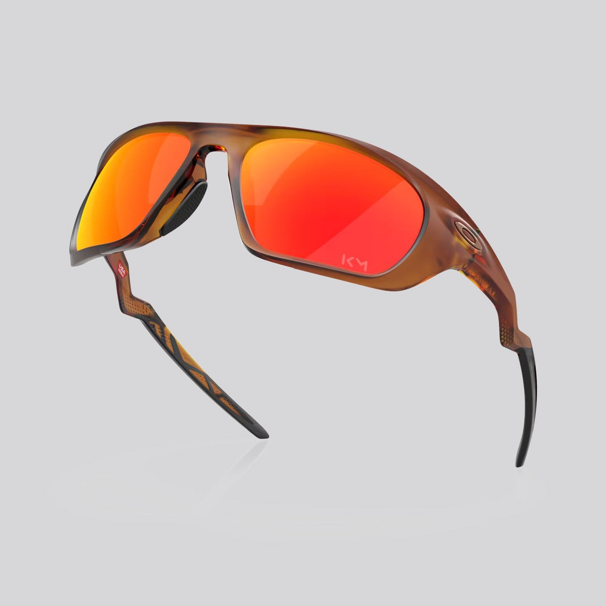 Lentes de sol Oakley Lateralis KM Signature Edición Kylian Mbappé Prizm Ruby/Matte Dark Amber