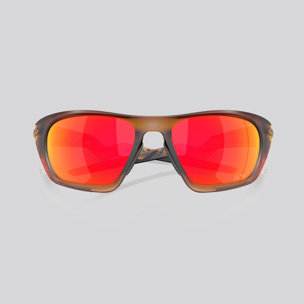 Lentes de sol Oakley Lateralis KM Signature Edición Kylian Mbappé Prizm Ruby/Matte Dark Amber