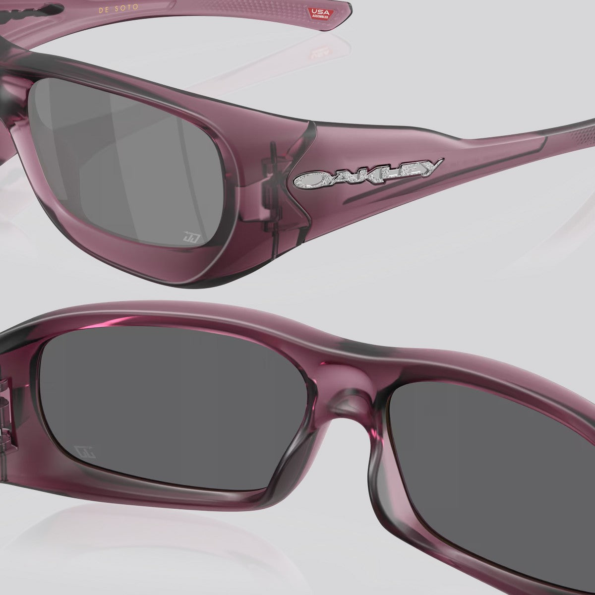 Lentes de Sol Oakley Justin Jefferson Signature Series De Soto Transparent Indigo/ Prizm Black