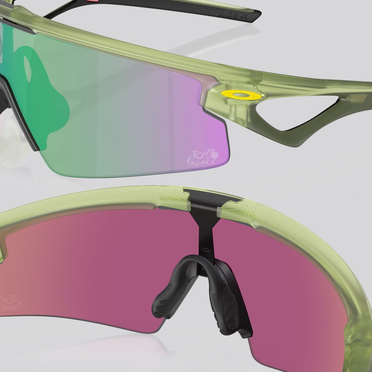Lentes de Sol Oakley Sphaera 2026 Tour De France Strike Prizm Road Jade/Tdf Matte Fern