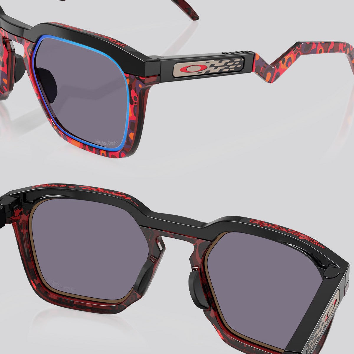 Lentes de Sol Oakley HSTN SQ Troy Lee Designs Series Prizm Grey/Polished Black