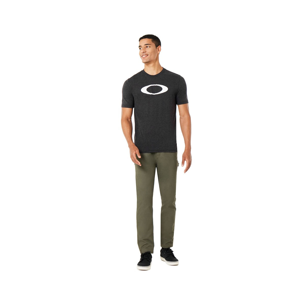 Polera Oakley O-Bold Ellipse Blackout Light Heather