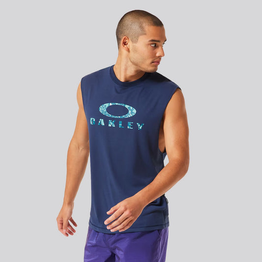 Polera Oakley Bark Sun Tank Blue