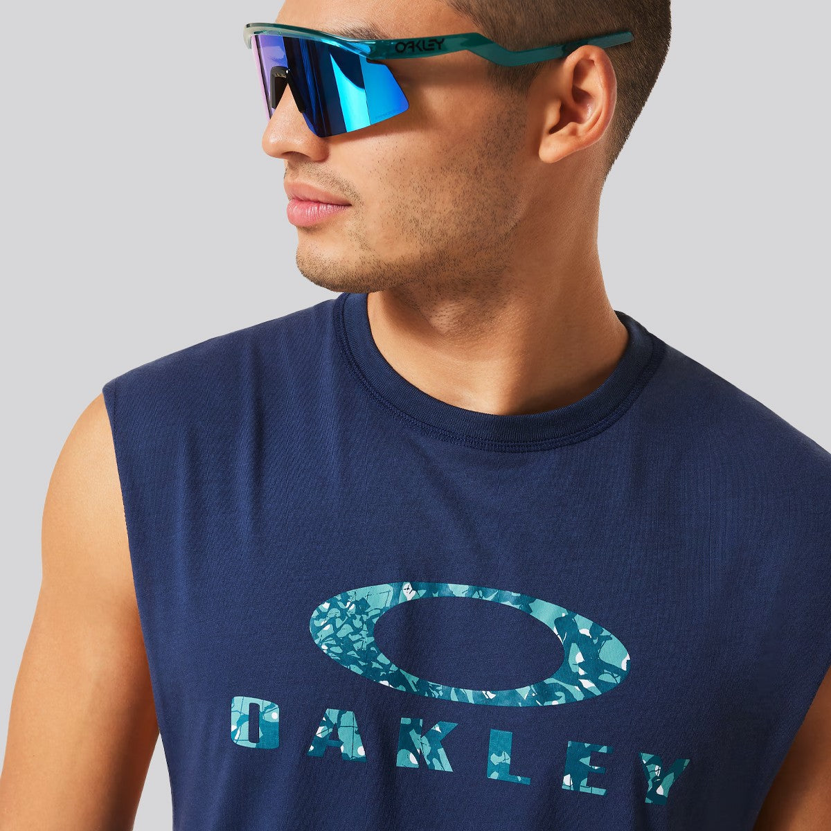 Polera Oakley Bark Sun Tank Blue