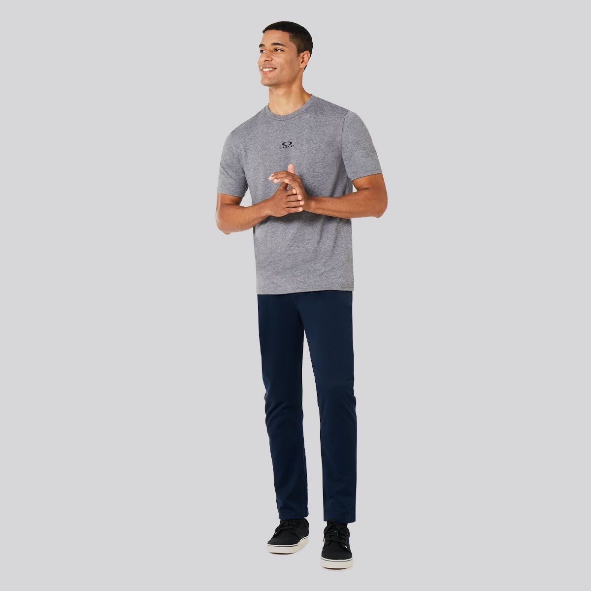 Polera Oakley Bark New Athletic Heather Gray