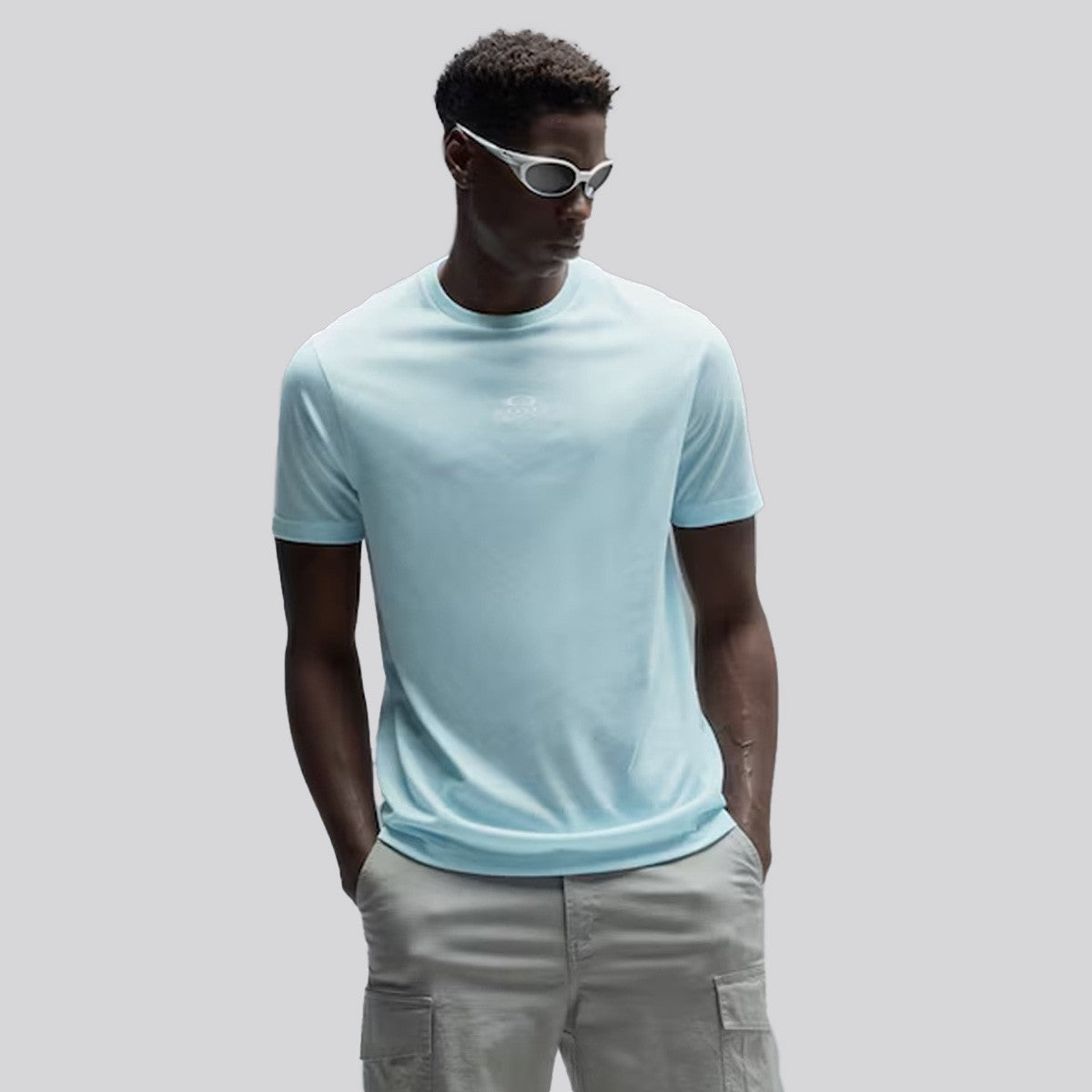 Polera Oakley Bark New SS BLUE / OFF WHITE