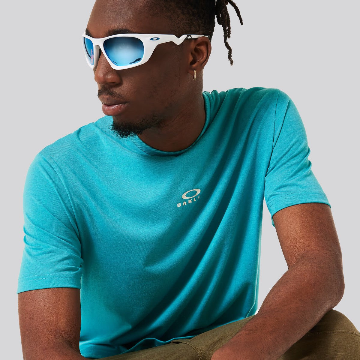 Polera Oakley Bark New Swimming Pool Blue