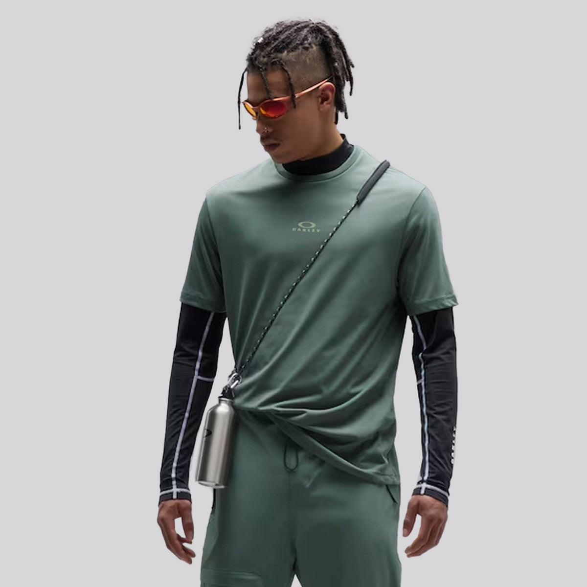 Polera Oakley Bark New SS Green/Olive