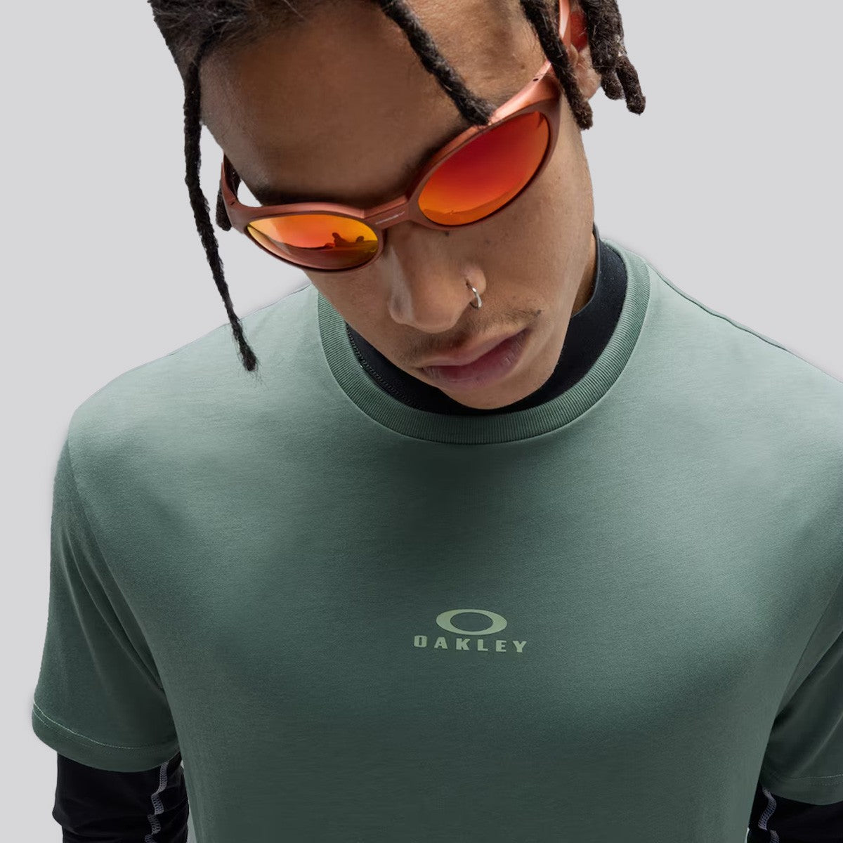 Polera Oakley Bark New SS Green/Olive