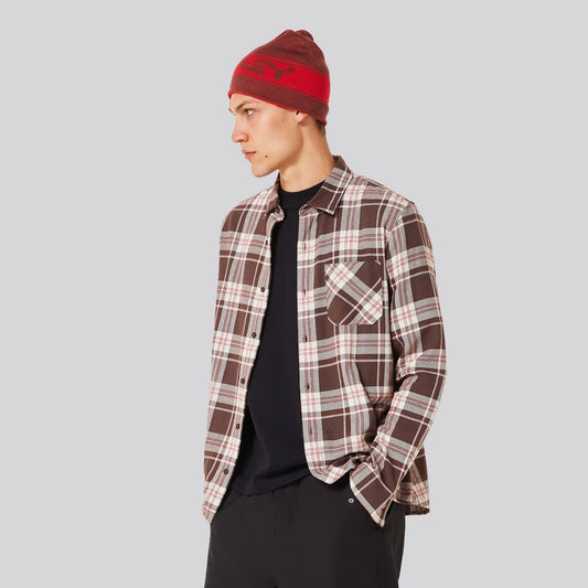 Camisa Oakley Podium Plaid Cocoa Brown/Mist