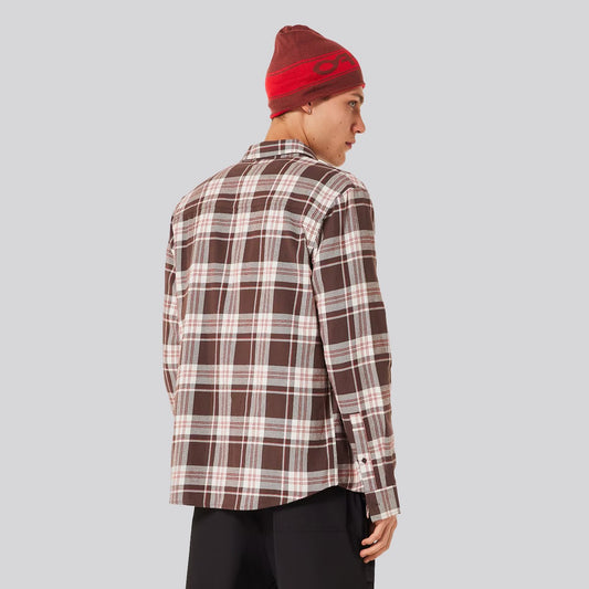 Camisa Oakley Podium Plaid Cocoa Brown/Mist