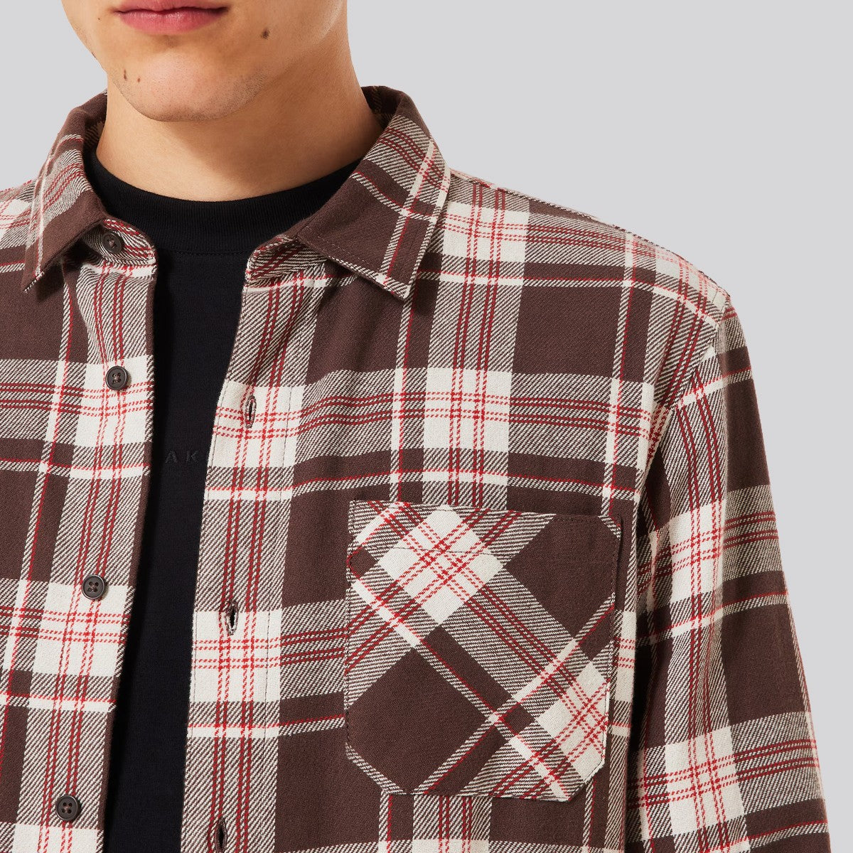Camisa Oakley Podium Plaid Cocoa Brown/Mist