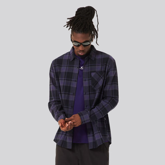 Camisa Oakley Podium Plaid Black/Graphite/Amethyst