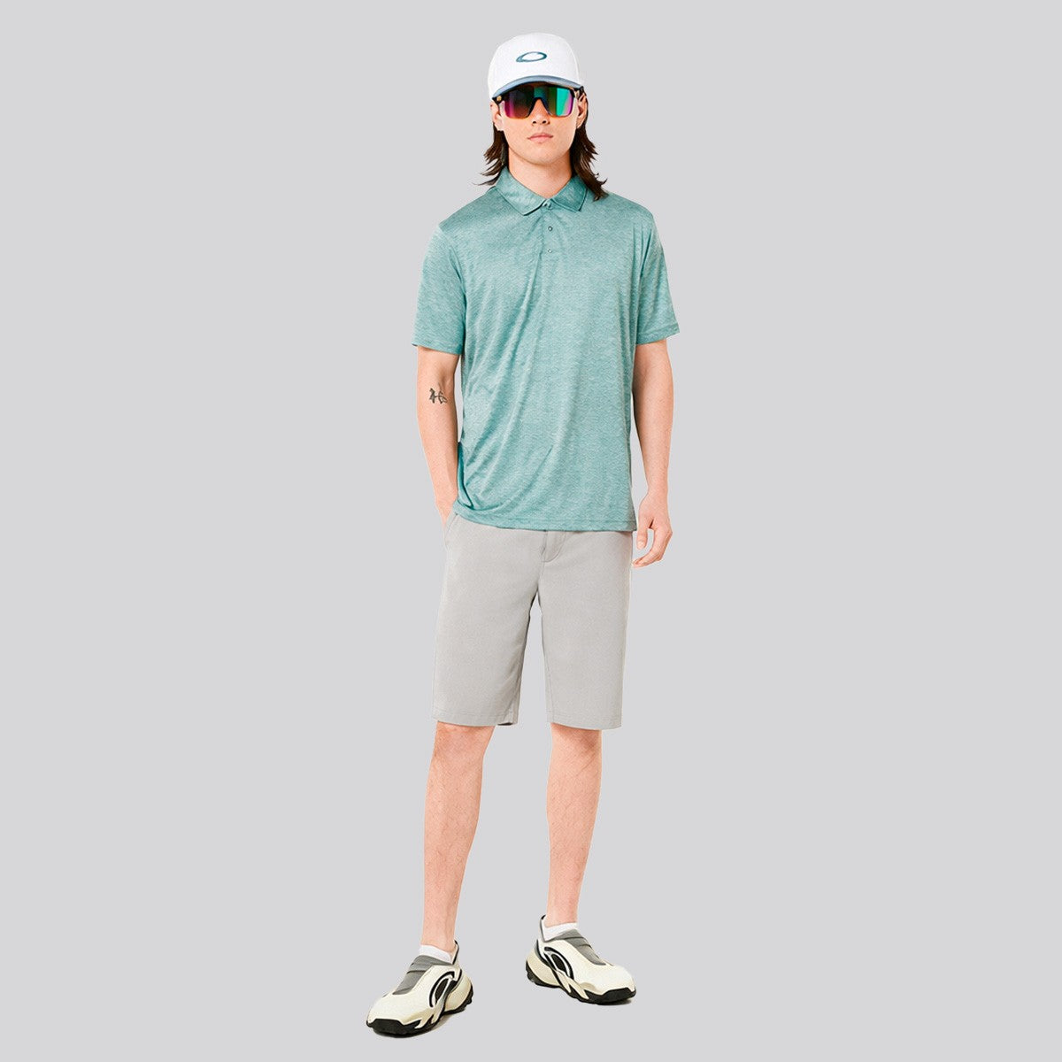 Polera Oakley Aero Hydrolix Pacific/Cement Heather