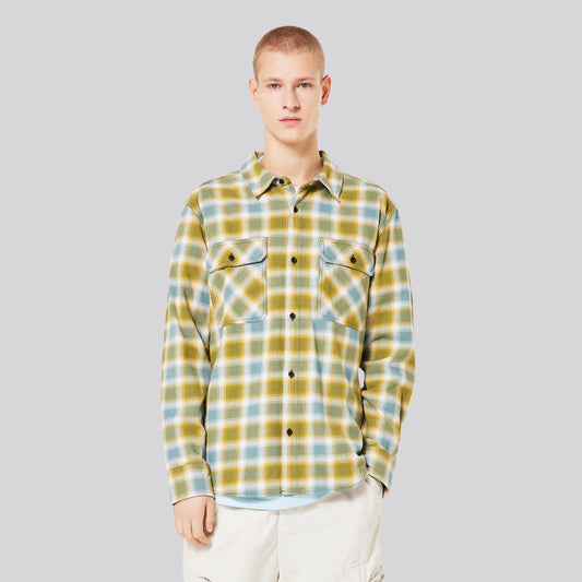 Camisa Oakley 90s Plaid LS Pacific/Mist/Sulfid Check