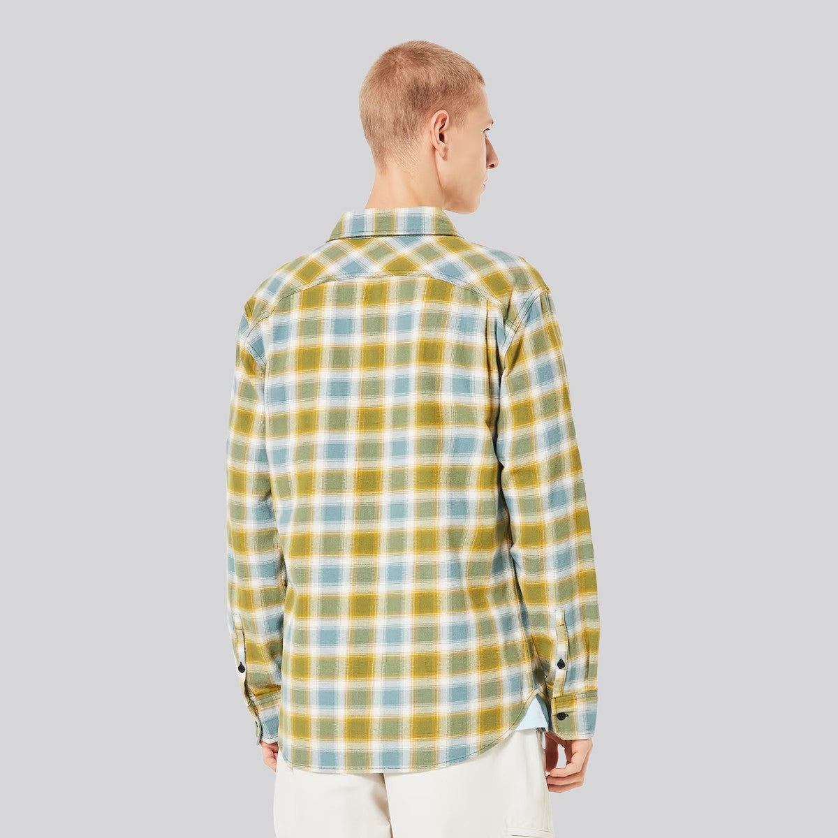 Camisa Oakley 90s Plaid LS Pacific/Mist/Sulfid Check