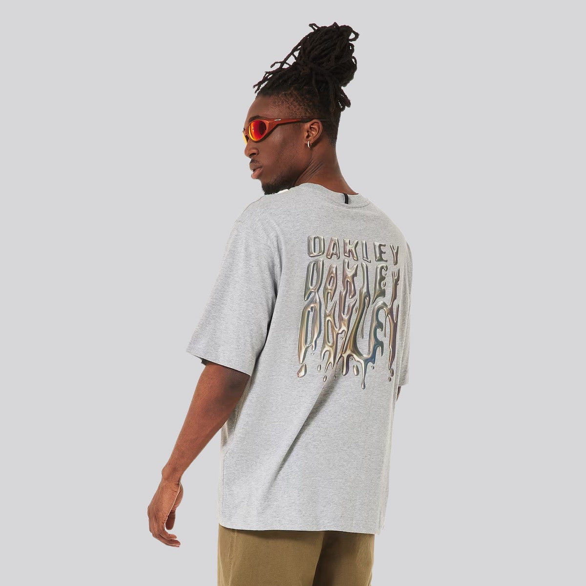 Polera Oakley Stacked Metal New Granite Heather