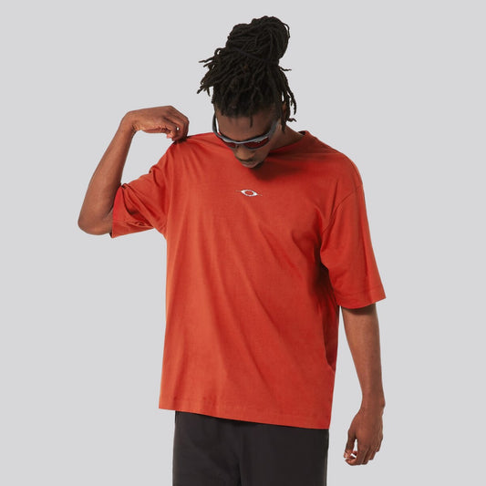 Polera Oakley Stacked Metal Flame Red