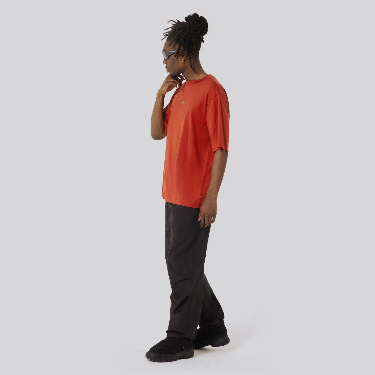 Polera Oakley Stacked Metal Flame Red