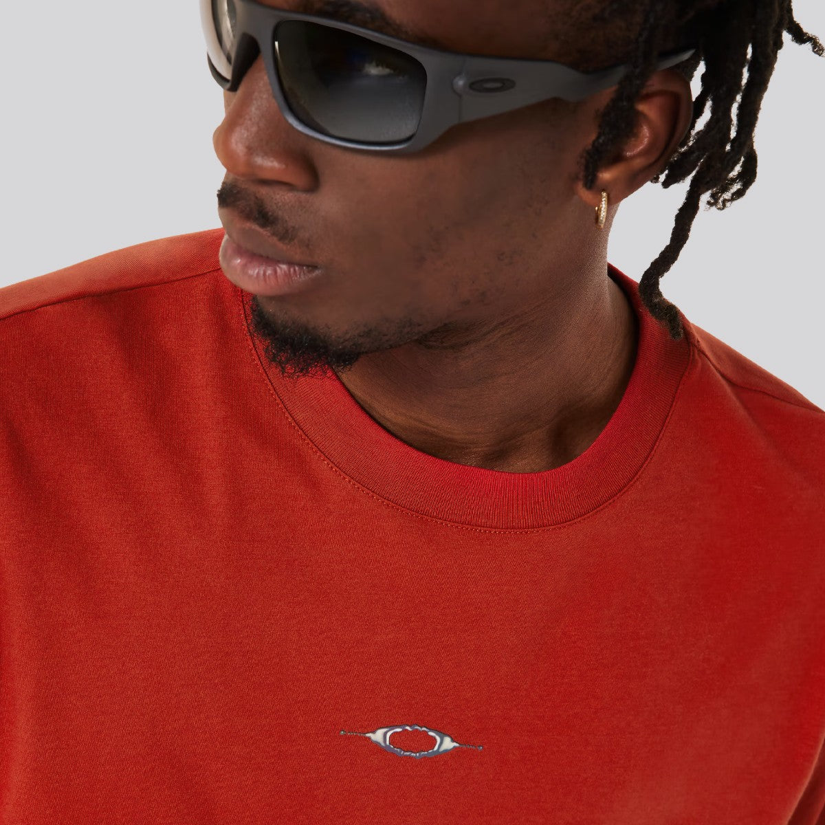 Polera Oakley Stacked Metal Flame Red