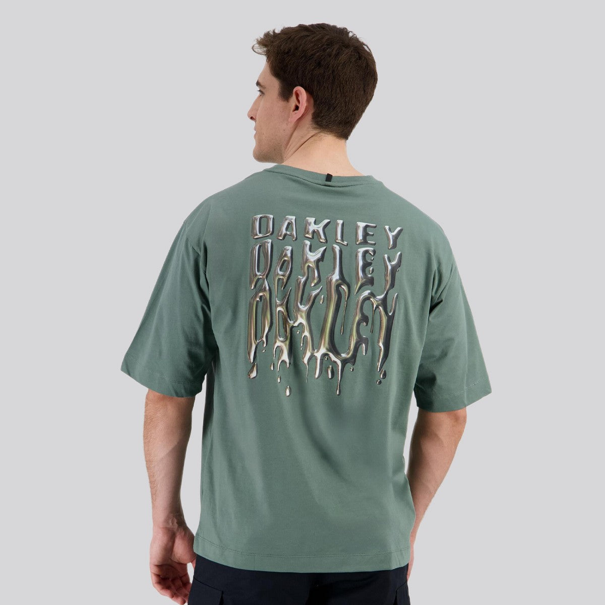 Polera Oakley Stacked Metal Green / Olive