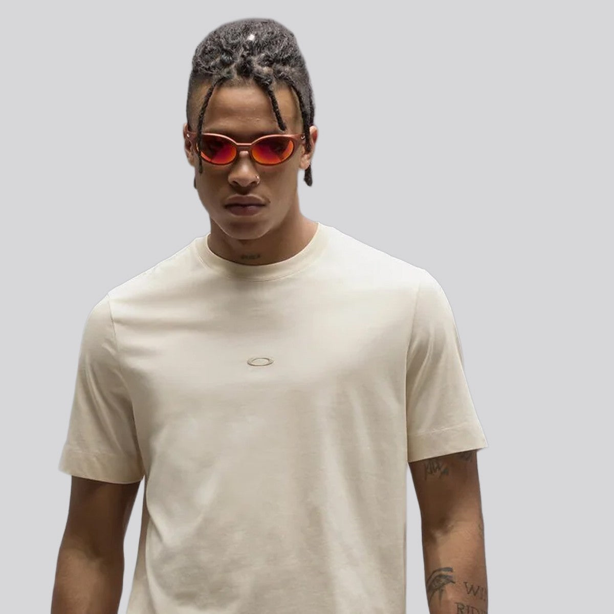 Polera Oakley Stacked Flow Light Grey