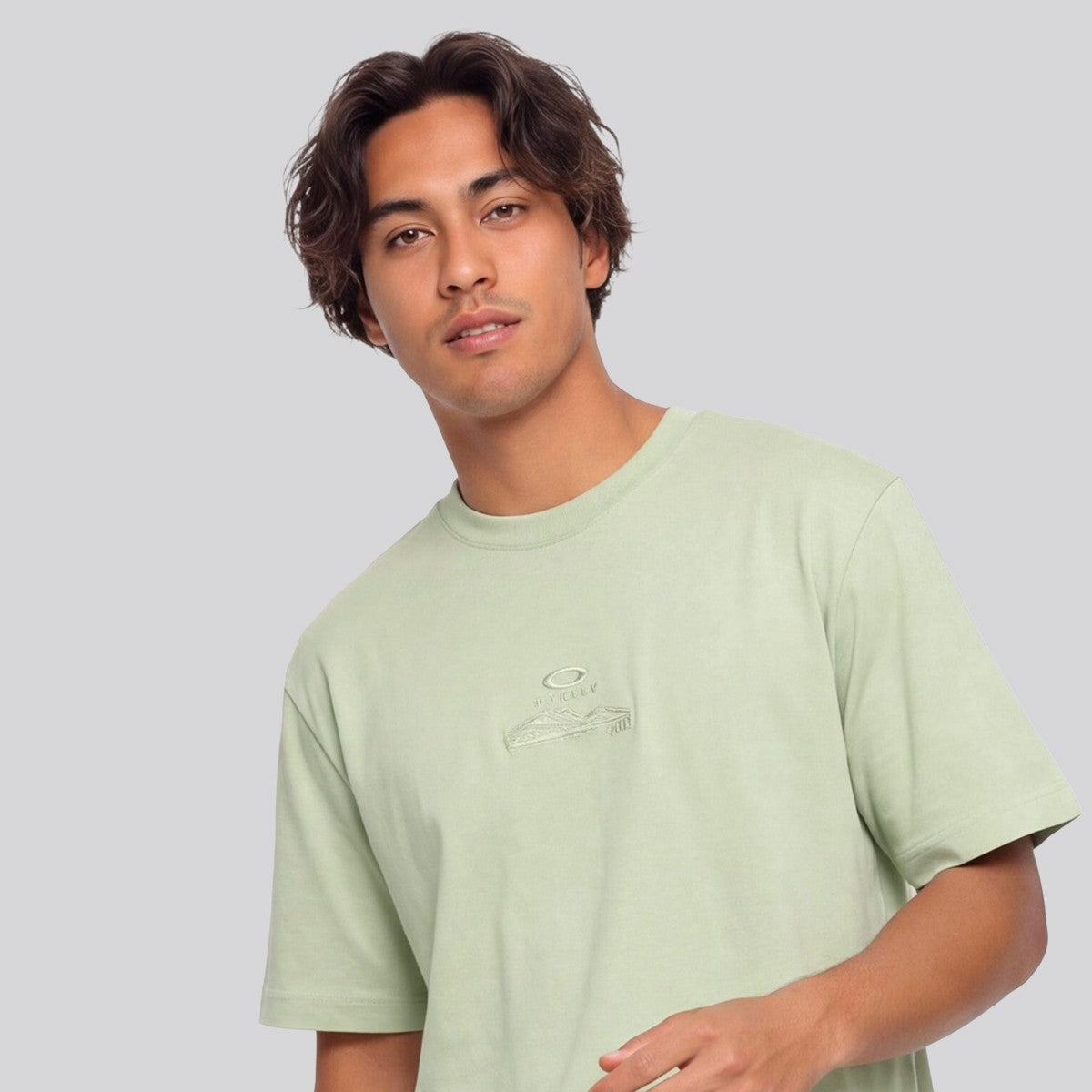 Polera Oakley MTN Ridge Embroidered Green / Lt Green