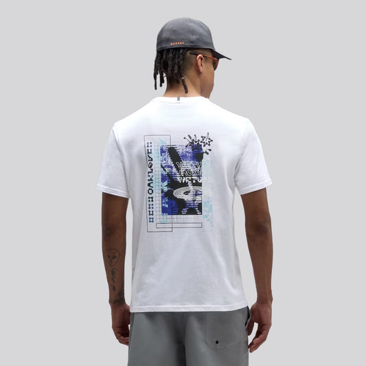 Polera Oakley Futurescape Logo Hibiscus All White