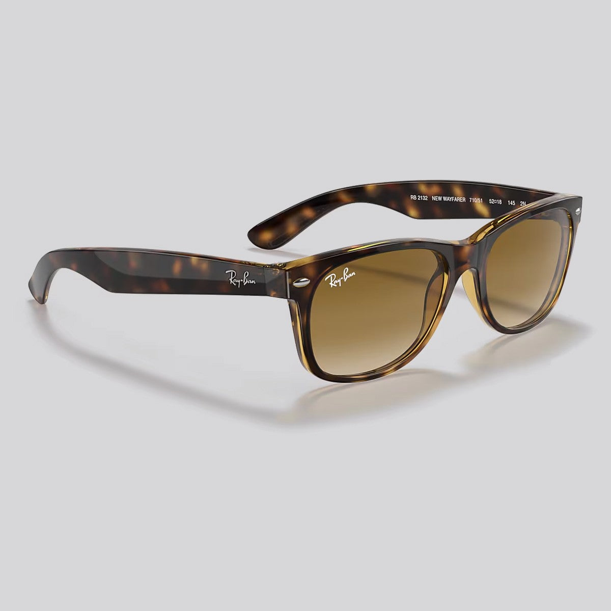 Lentes de Sol Ray-Ban New Wayfarer Classic Polished Light Havana/Light Brown Gradient