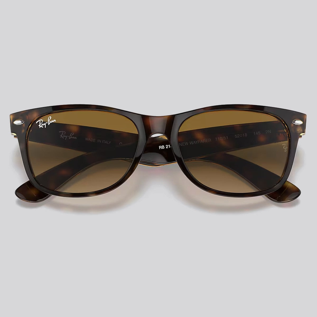Lentes de Sol Ray-Ban New Wayfarer Classic Polished Light Havana/Light Brown Gradient