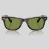 Lentes de Sol Ray-Ban New Wayfarer Classic Polished Dark Havana On Multicolor/Green