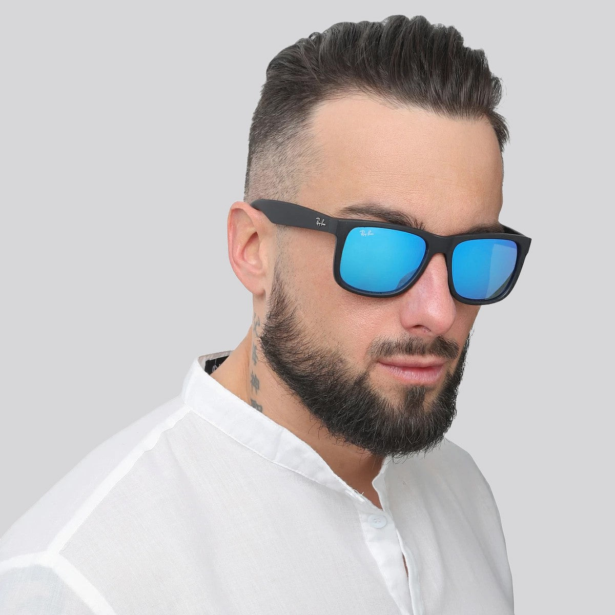 Lentes de Sol Ray-Ban Justin Black/Blue