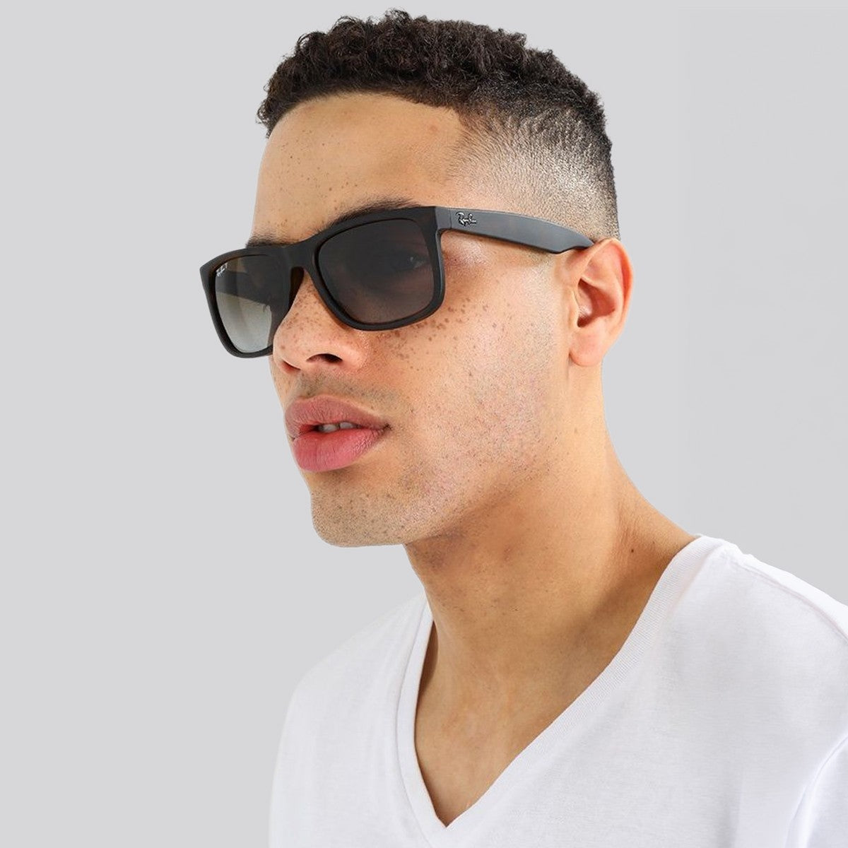 Lentes de Sol Ray-Ban Justin Classic Matte Havana/Dark Grey