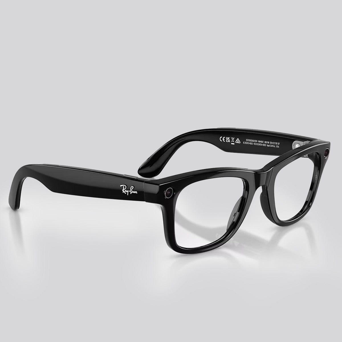 Lentes de Sol Ray-Ban Wayfarer Meta Gen 2 Black Polarizado 53-22
