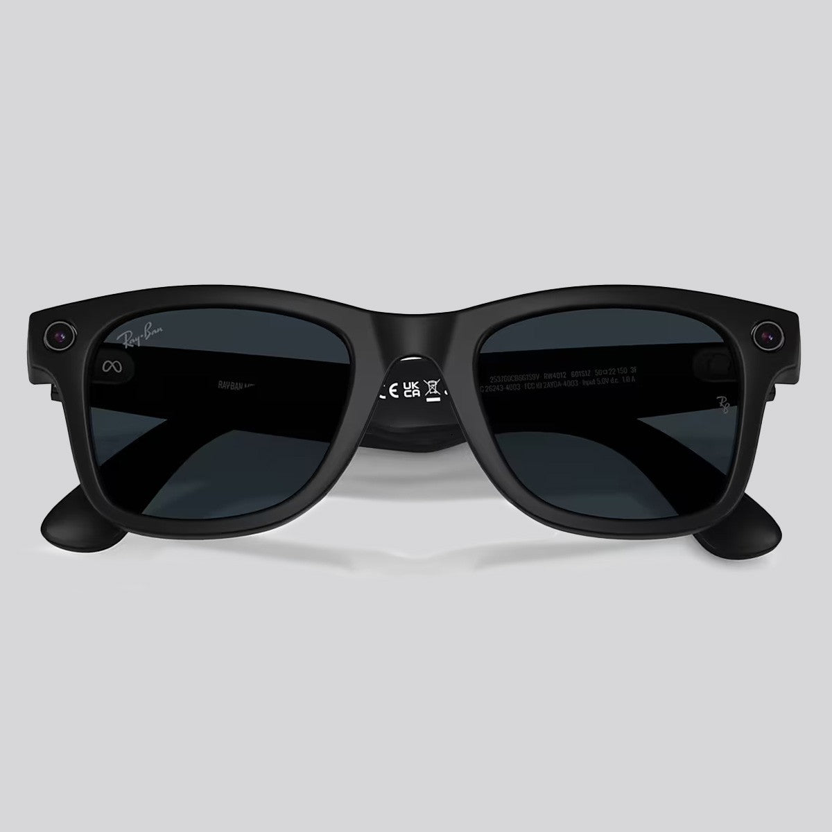 Lentes de Sol Ray-Ban Wayfarer Meta Gen 2 Matte Black Polarizado