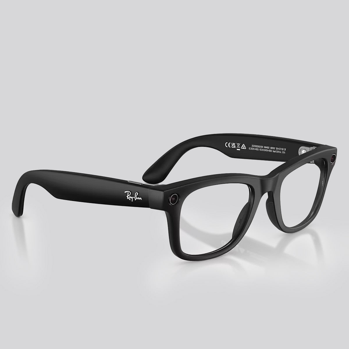 Lentes de Sol Ray-Ban Wayfarer Meta Gen 2 Matte Black Polarizado 53-22