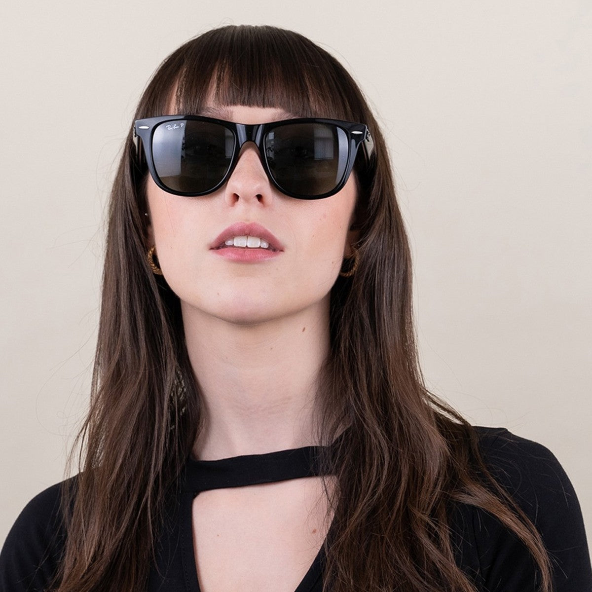 Lentes de Sol Ray-Ban Wayfarer XXL Black / Green Polarizado