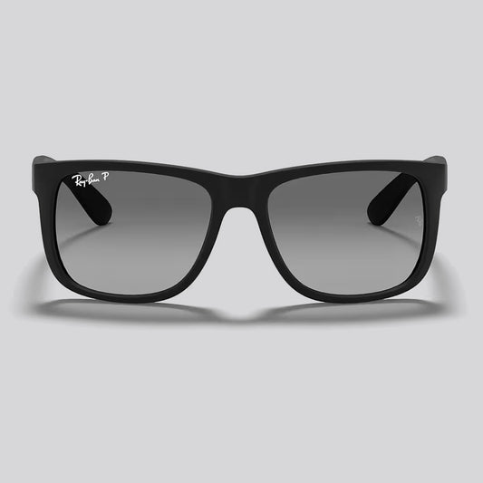 Lentes de Sol Ray-Ban Justin Rubber Black / Grey Gradient Polarizado