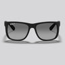 Lentes de Sol Ray-Ban Justin Rubber Black / Grey Gradient Polarizado